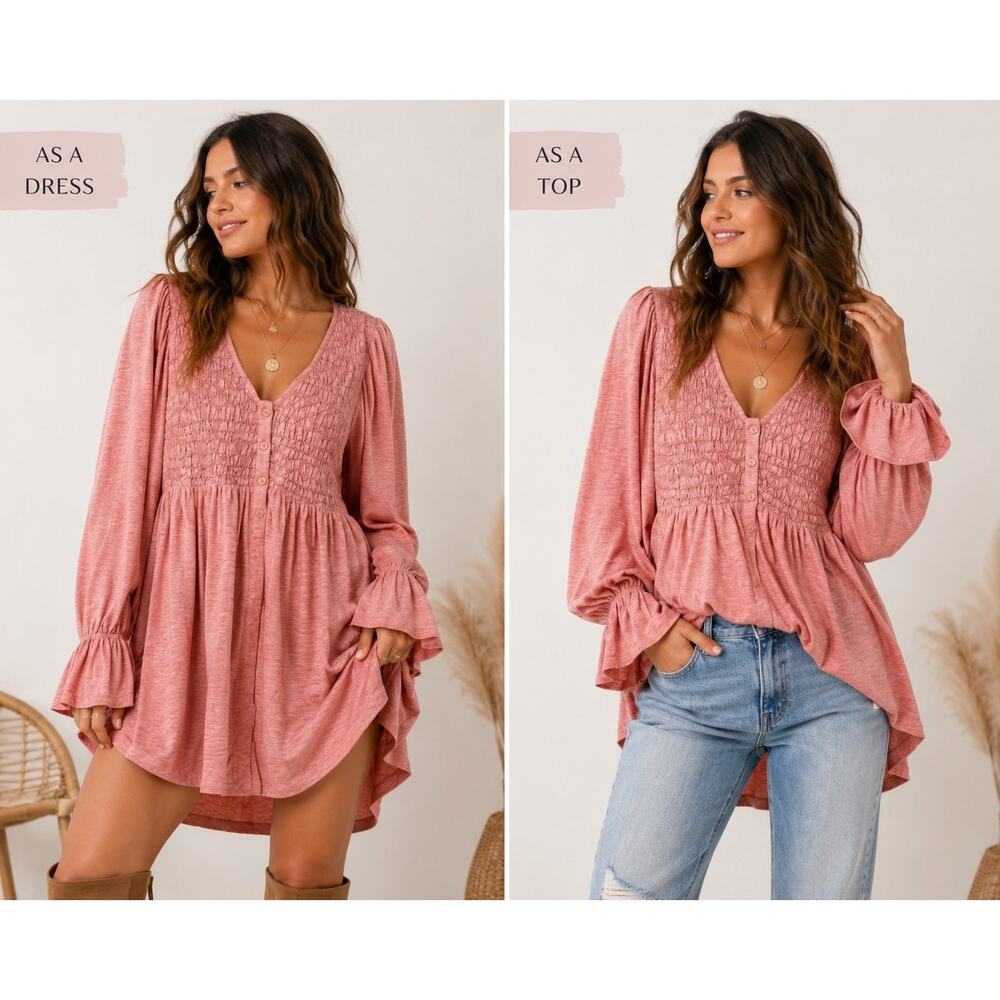 Free People Don’t Call Me Baby Tunic Dress NWT Small